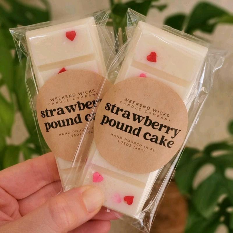 Strawberry Pound Cake Wax Melt | Gift for her | Food Wax Melt | Strawberry Wax Melt | Bakery Scent | Bakery Wax Melt | Gift for Baker