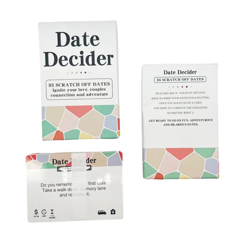 Date Decider Game Box, 1 Box Fun & Adventurous Date Night Box, Creative Small Gift, Birthday Party Supplies, Art Craft Ornament Gift