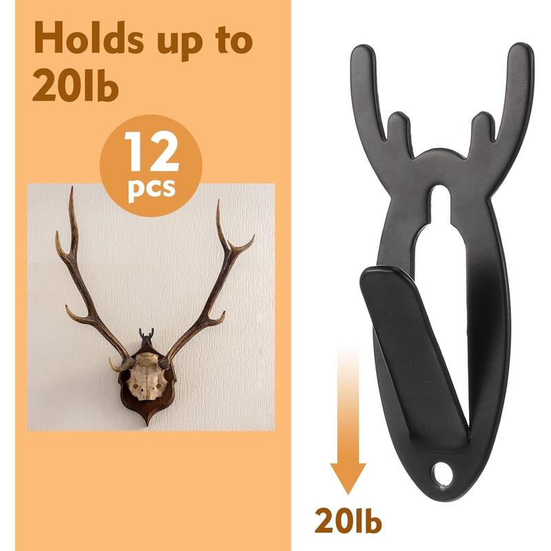 European Mount Skull Hanger Deer Skull Hooks Antler Style Mounts Deer Skull Hanging and Mounting Easy Installation for Living Room Bedroom Home Decor Indoor and Outdoor Use (12 counts)