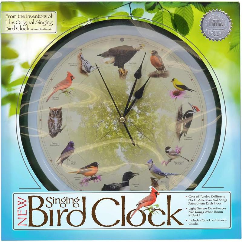 Limited Edition 20th Anniversary Singing Bird Wall Clock, 13 Inch