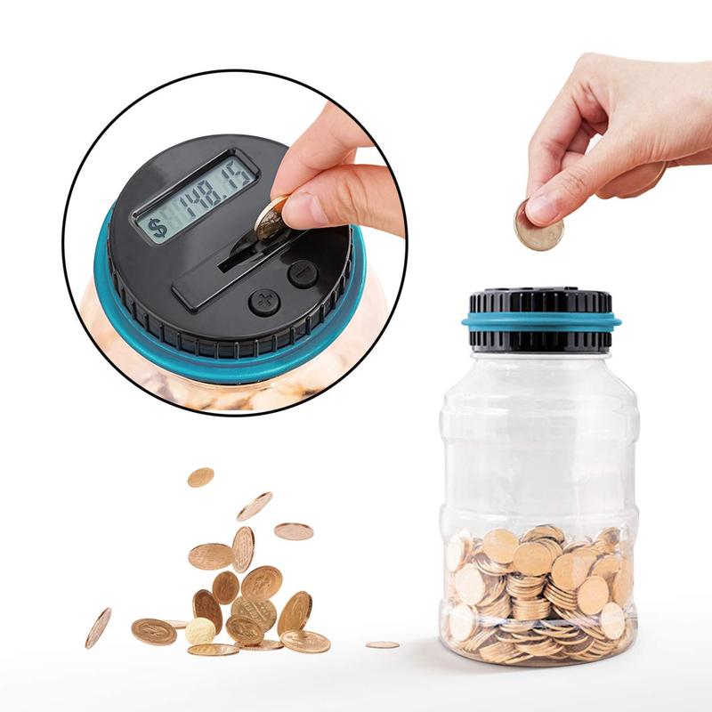 Electronic Piggy Bank with LCD Display, Coin Counter for Kids, Ideal for Storing Coins and Cash - Great Savings Gift for Children