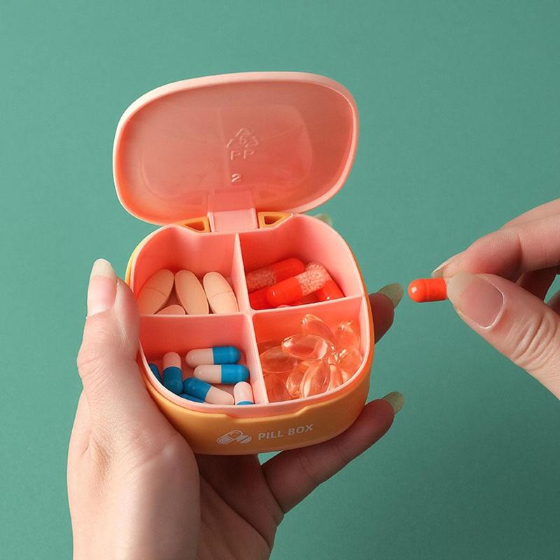 Portable Mini Pill Box, 1 Count Silicone Mini Sealed Box, Home Organizer for Travel, Outdoor, Office, School, Home Supplies