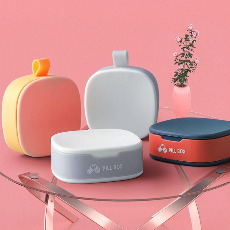 Portable Mini Pill Box, 1 Count Silicone Mini Sealed Box, Home Organizer for Travel, Outdoor, Office, School, Home Supplies