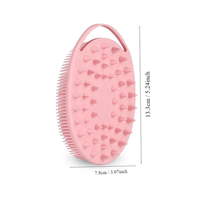 Silicone Body Scrubber, Shower & Scalp Massager Shampoo Brush, Soft Silicone Double-sided Body Brush