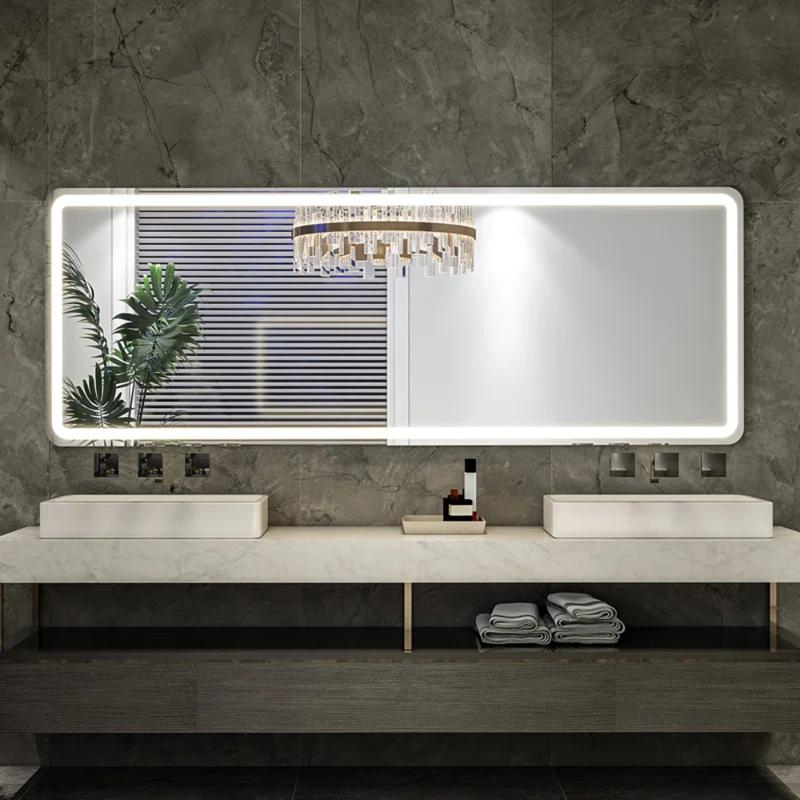 [LIVE3] 64” x 21” Full Length Mirror with LED Light, Floor Hanging Mirror Wall Mounted, Dimming & 3 Color Lighting for Bedroom Cloakroom Decor