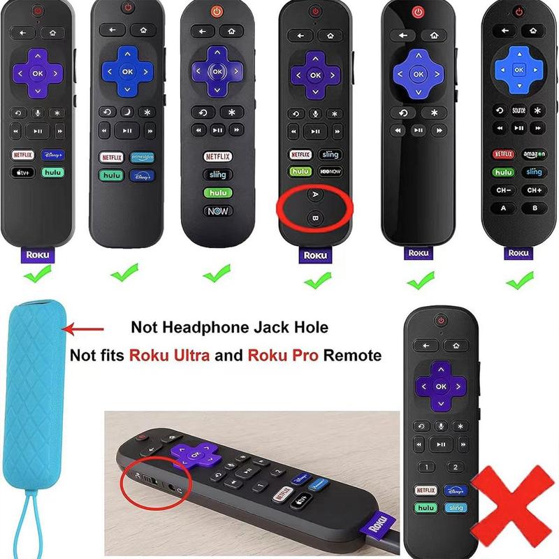 Luminous Remote Control Cover for Summer, 1 Count Glow In The Dark Remote Control Case With Lanyard, Universal Remote Control Protective Cover For TCL, Hisense, Roku