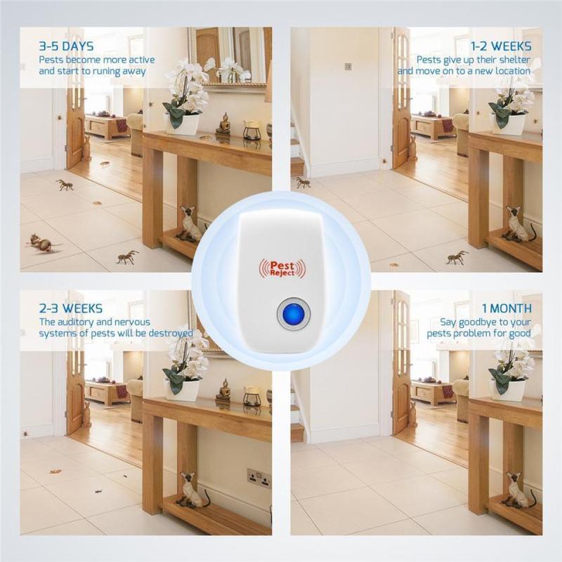 6 Pack Ultrasonic Pest Repeller Electronic Control Repellent Mice Rat Reject USA