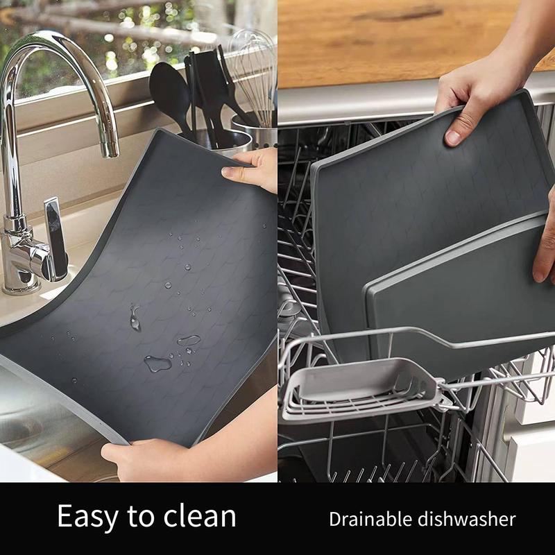 Washing Machine and Dryer Top Cover, Accessories, Silicone Dryer Top Cover Protective Pad, Anti Slip and Waterproof Washing Machine Top Cover Protective Cover, Laundry Room and Kitchen Top Cover, Anti Slip and Waterproof Washable