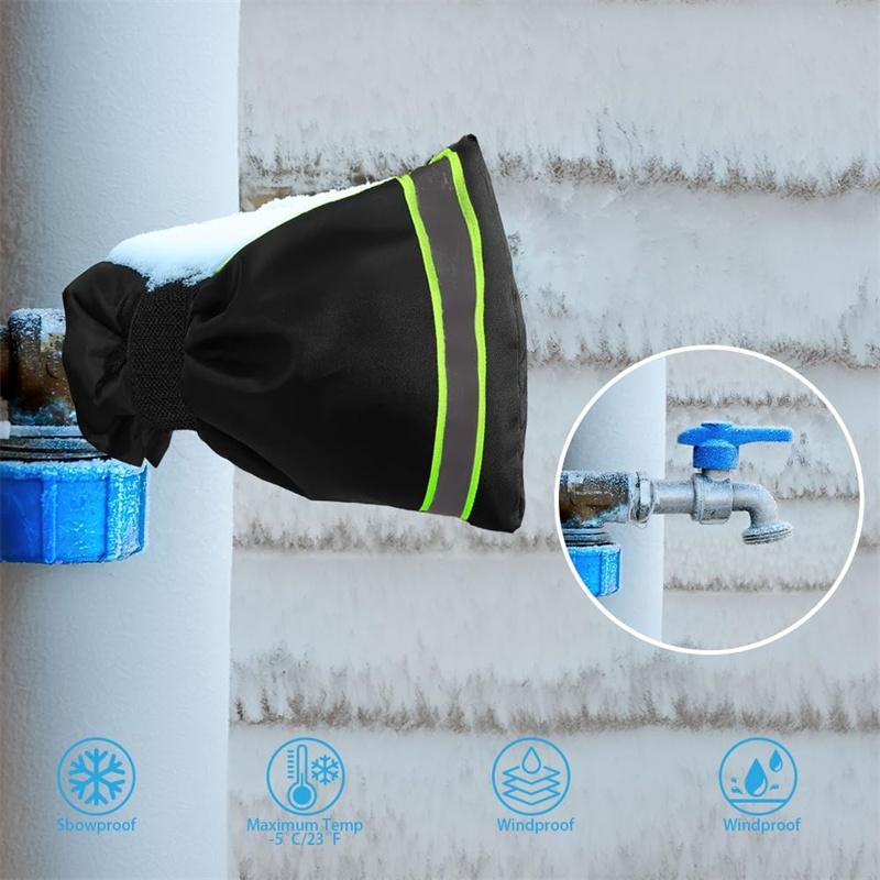 Black Friday free shipping,Faucet Covers for Winter, Outside Faucet Cover Freeze Protection, Waterproof Pipe Covers for Winter Hose Bib Hole Water Spigot Faucet Covers for Winter Cold Weather Insulated Cover Faucet Sock