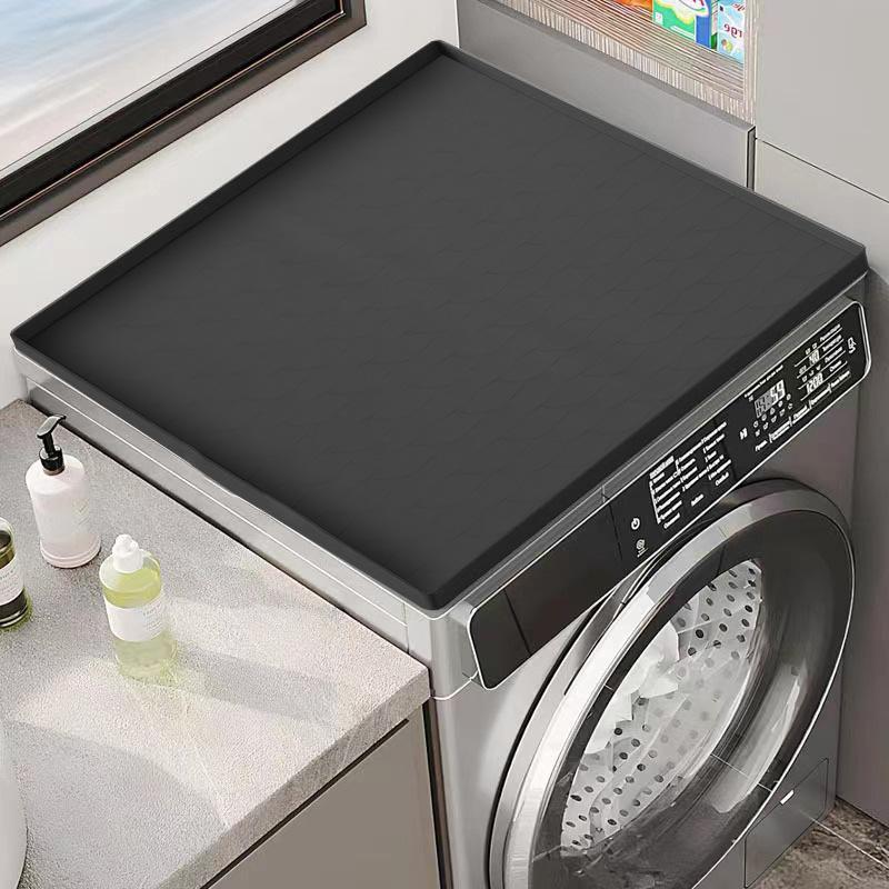 Washing Machine and Dryer Top Cover, Accessories, Silicone Dryer Top Cover Protective Pad, Anti Slip and Waterproof Washing Machine Top Cover Protective Cover, Laundry Room and Kitchen Top Cover, Anti Slip and Waterproof Washable