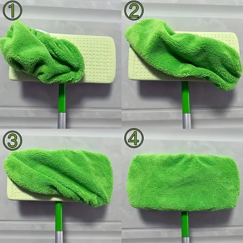 8pcs Premium Microfiber Reusable Mop Replacement Pads-Effective Dust Removal Durable,Wet and Dry Use - Perfect for Bathroom, Bedroom, Kitchen,