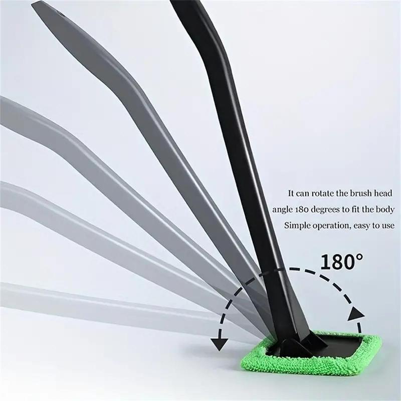 Car Windshield Cleaning Brush, Long Handle Multifunctional Window Washer Scrubber For Car