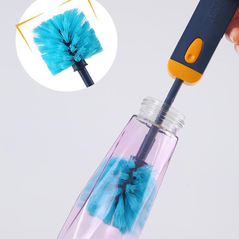 4 In 1 Bottle Brush, 1 Count Long Handle Telescopic Bottle Cleaning Brush, Cup Lid Brush, Bottle Cleaning Tool