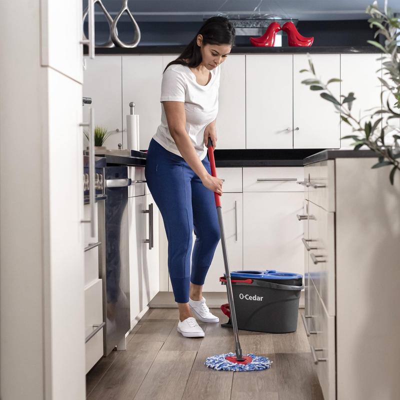 O-Cedar RinseClean Clean Water Spin Mop and Bucket System | Clean with Clean Water | Removes 99% of Bacteria1251