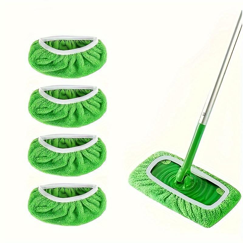 Washable Microfiber Mop Pad without Mop, 4 Counts 8 Counts Durable Easy Attach Design Mop Cloth, Household Cleaning Supplies for Wet & Dry Floor Cleaning