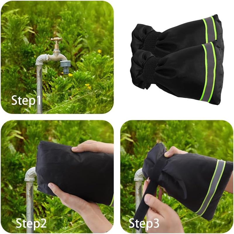 Black Friday free shipping,Faucet Covers for Winter, Outside Faucet Cover Freeze Protection, Waterproof Pipe Covers for Winter Hose Bib Hole Water Spigot Faucet Covers for Winter Cold Weather Insulated Cover Faucet Sock