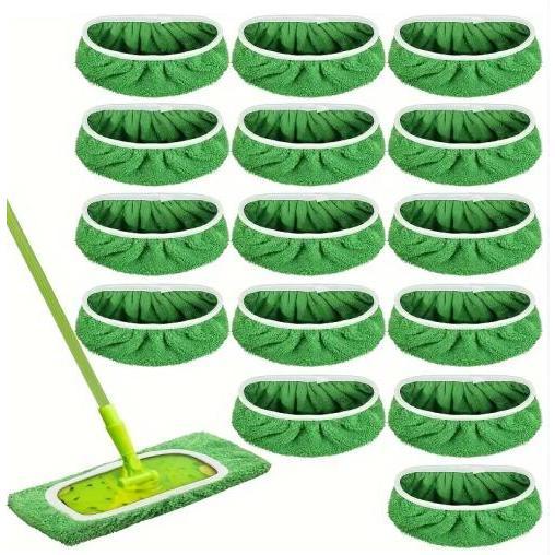 8pcs Premium Microfiber Reusable Mop Replacement Pads-Effective Dust Removal Durable,Wet and Dry Use - Perfect for Bathroom, Bedroom, Kitchen,