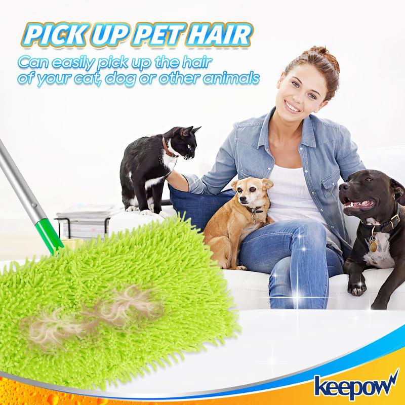 KEEPOW Reusable Microfiber Mop Pads Compatible with Swiffer Sweeper Mop  2+2+2 Pack (Mop is Not Included)