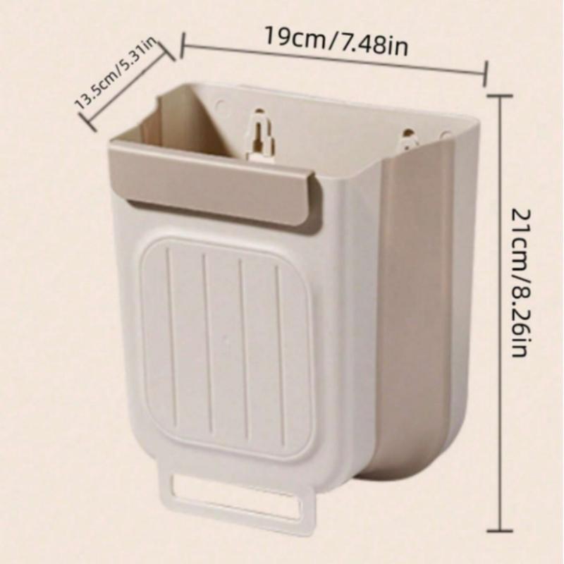 Random Color Foldable Kitchen Hanging Trash Bin, Cupboard Door Hanging Garbage Can, Household Waste Bin for Home Use