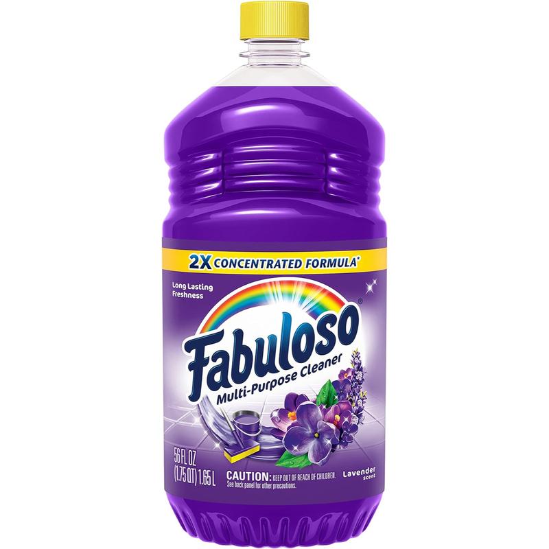 Fabuloso Multi-Purpose Cleaner & Floor Cleaner, 2X Concentrated, Lavender Scent, 56 fluid ounces Household Scented