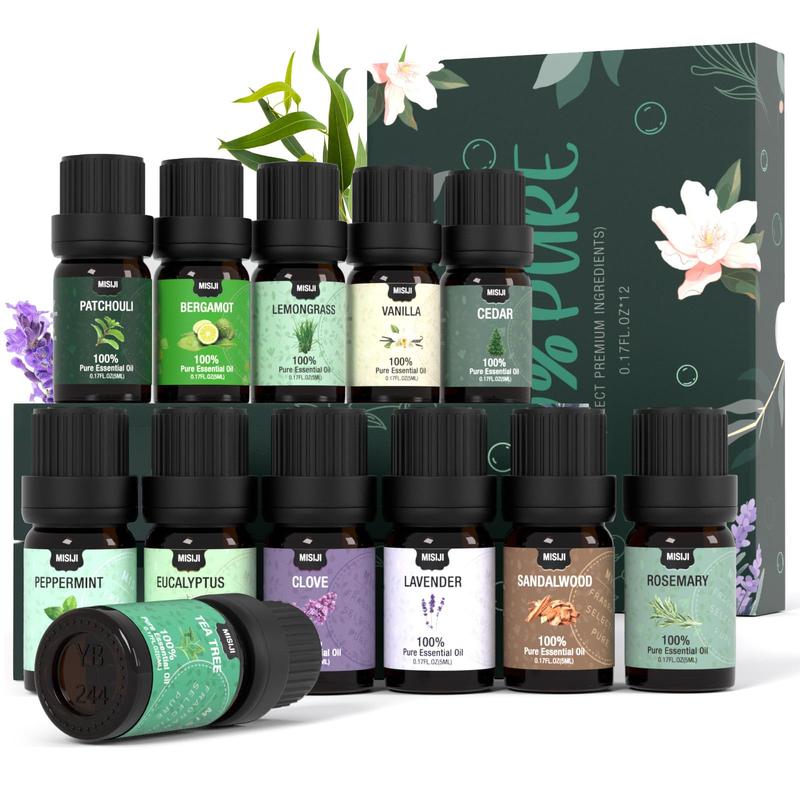 Plant Aromatherapy Essential Oil, 12pcs box Multi-functional Essential Oil, Home Fragrance for Air Freshener Laundry Candle Soap Making, Gift for Mom