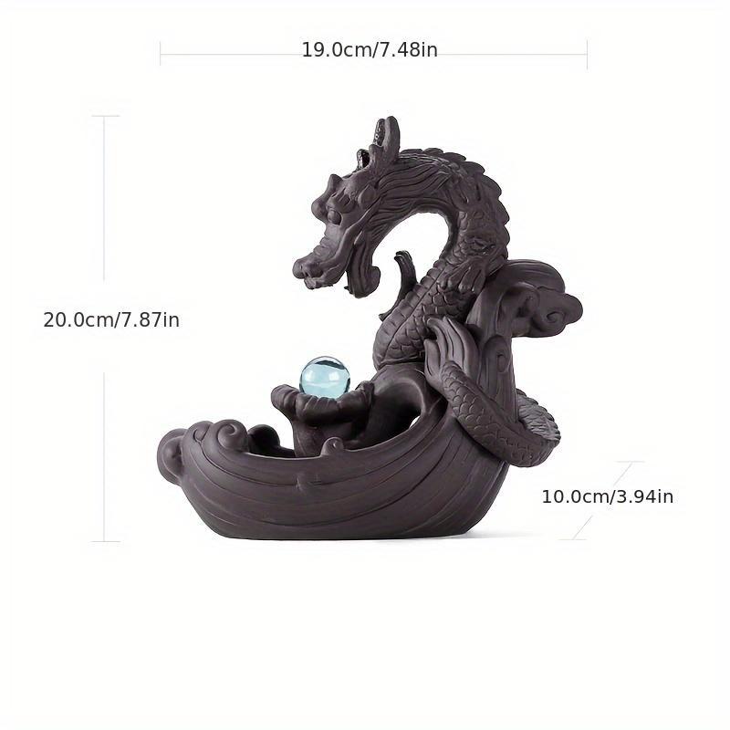 Creative Dragon Design Incense Burner, 1 Count Chinese Censer with Lucky Feng Shui Ball, Home Decor Supplies for Living Room Bedroom Office