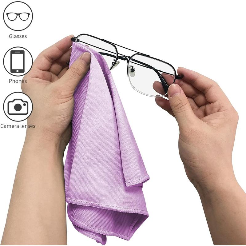 Microfiber Glass Cleaning Cloth, Lint Free Quickly Clean Window, Glasses, Windshields, Mirrors, and Stainless Steel Absorbent Pack