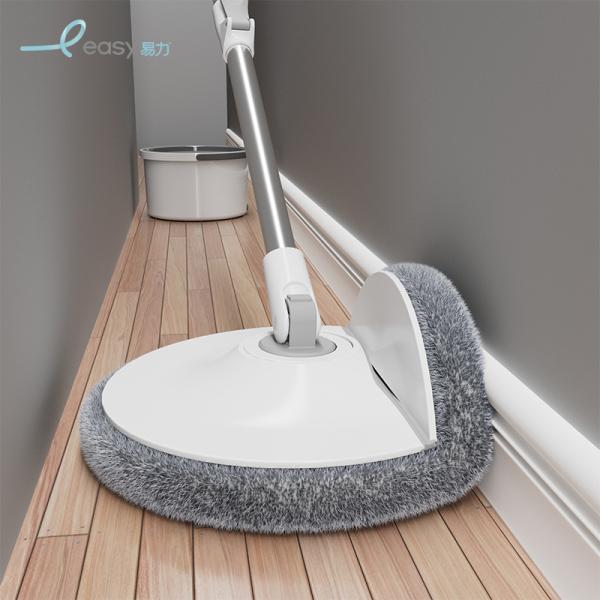 360° Spin Mop and Bucket Set with Wringer and 3 Microfiber Mop Refills for Floor Cleaning - Stainless Steel Extended Handle Spinning Mop Bucket System