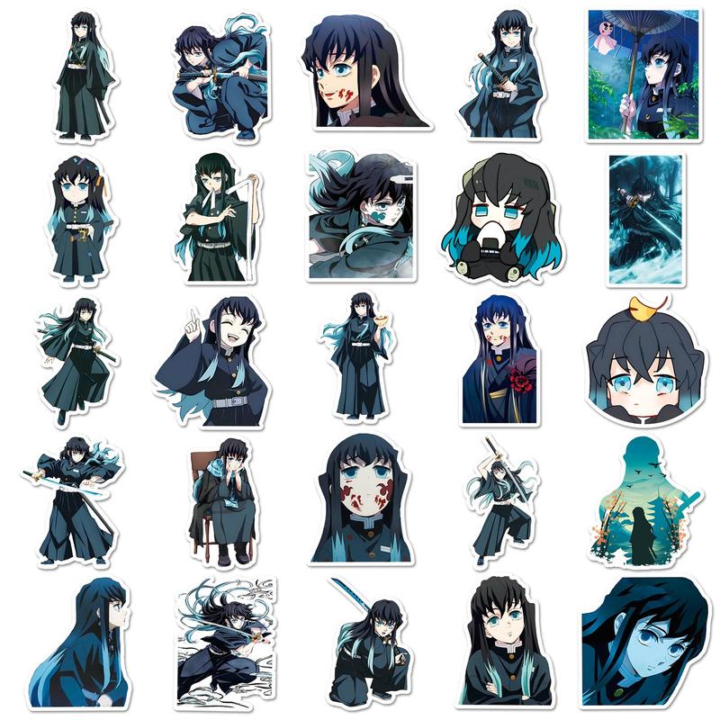 Anime Character Pattern Sticker, 50pcs Waterproof Self Adhesive Decor Paper, Decor Sticker for Gift Greeting Card Water Bottle Laptop Phone