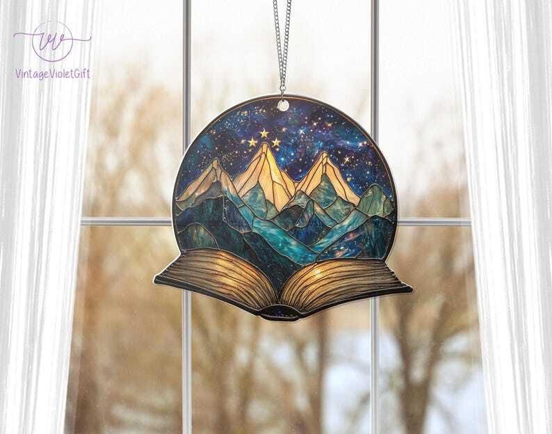 Night Court Suncatcher Ornament, Fantasy Book Reader Gift, Night Court Acrylic Window Hanging, Bookshelf Decor, Book Lover Gift,Bookish Gift