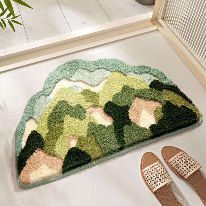 Special Shaped Bathroom Mat, 1 Count Non-slip Soft Absorbent Bathroom Rug, Bathroom Doormat, Room Decor Floor Mat