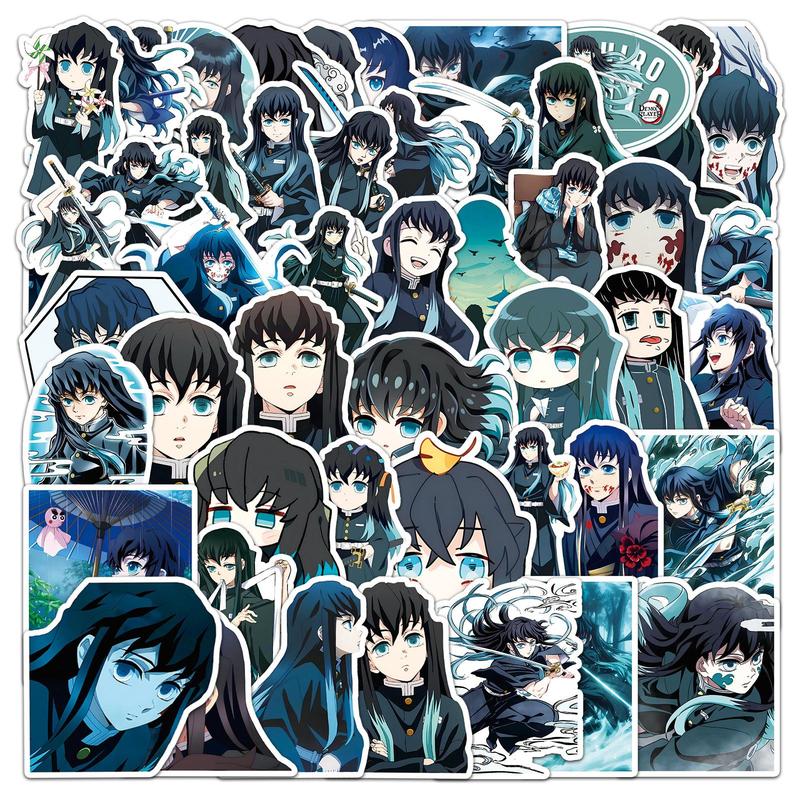 Anime Character Pattern Sticker, 50pcs Waterproof Self Adhesive Decor Paper, Decor Sticker for Gift Greeting Card Water Bottle Laptop Phone