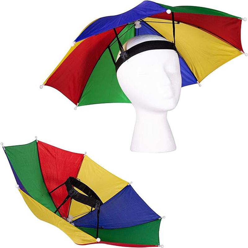 Novelties Umbrella Hat - Handsfree, Comfortable Design for Camping, Fishing, Gardening for Outdoor Sun Protection, Fits Men