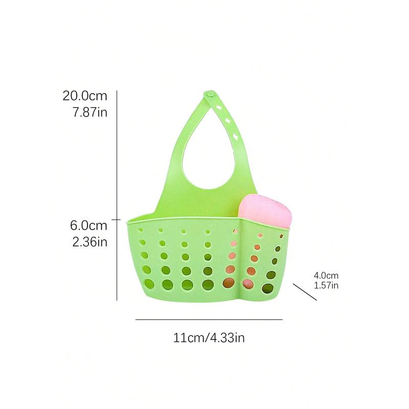 1pc Kitchen Portable Sink Sponge Holder, Rack Hanging Basket Shelf Baskets Drain Bag Strainer Organizer Bath Storage Gadget Tool