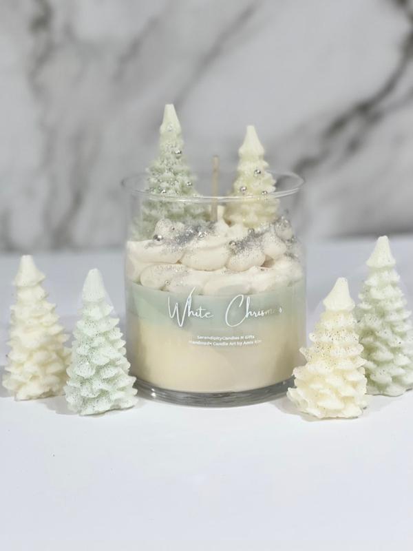 White Christmas Candle (16 oz) Birthday Gift, Gift For Her, Best Gift , Christmas Gift, Soy Candle, Dessert Candle, Christmas Candle