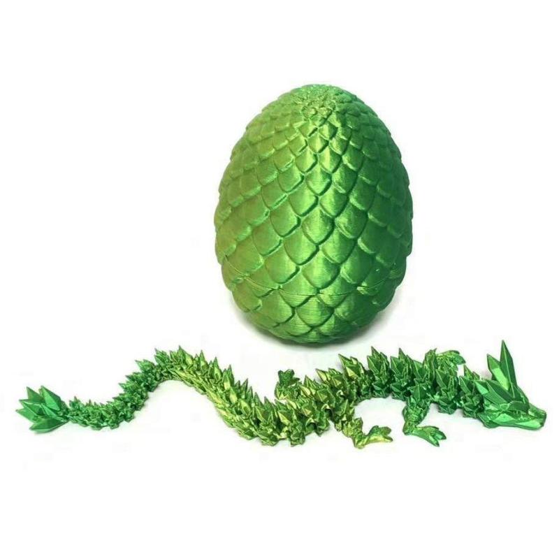 Room Decor 3D Printing Dragon Design Easter Decorations, 1 2 Counts Easter Basket Stuffers Dragon Ornaments with Dragon Egg Set, Summer Decor 2024 Decoration, Halloween Decor