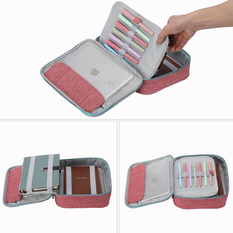 Large Bible Case for Women Carrying Case for Bible Bags Pink 11.3