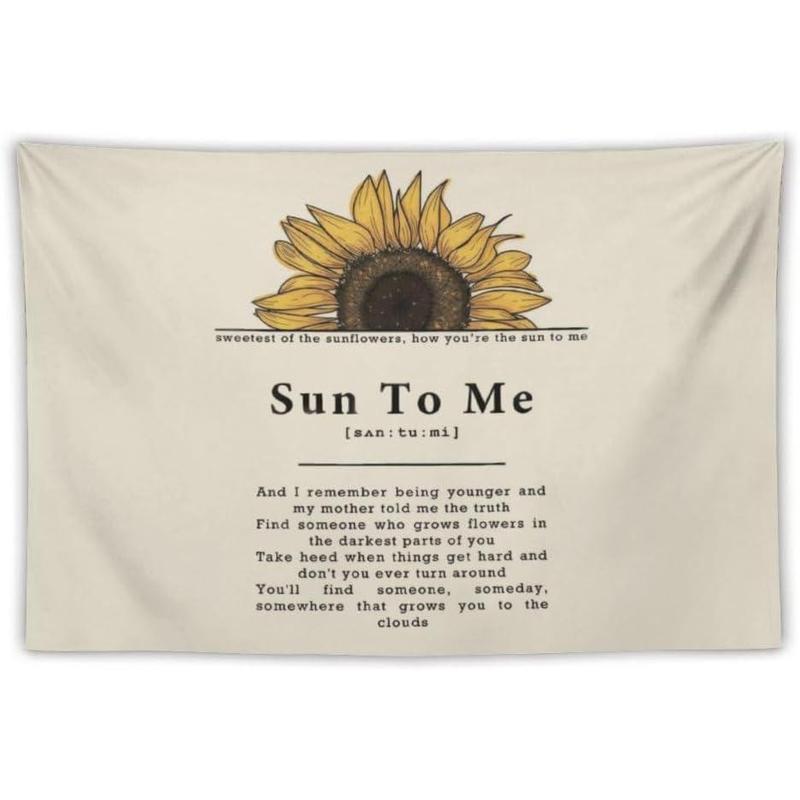 Sun to Me Lyrics Country Music Tapestry 40x60 Inch Posters Wall Hanging Art for Home Bedroom Living Room Dorm Decor Banner Gift