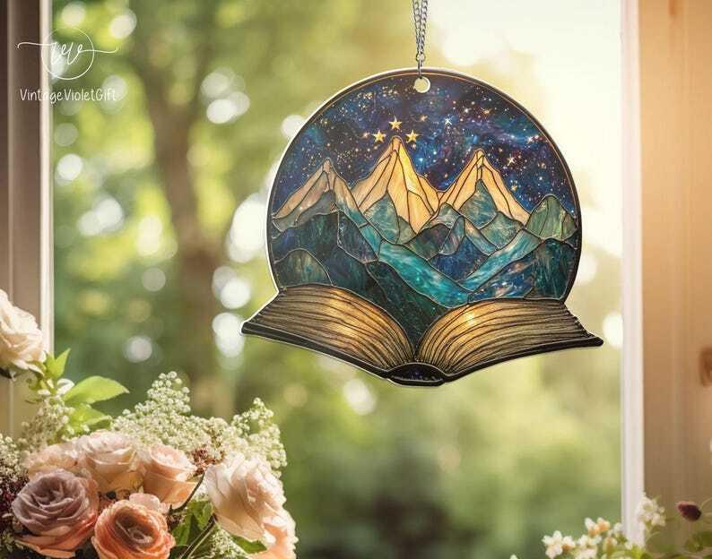 Night Court Suncatcher Ornament, Fantasy Book Reader Gift, Night Court Acrylic Window Hanging, Bookshelf Decor, Book Lover Gift,Bookish Gift