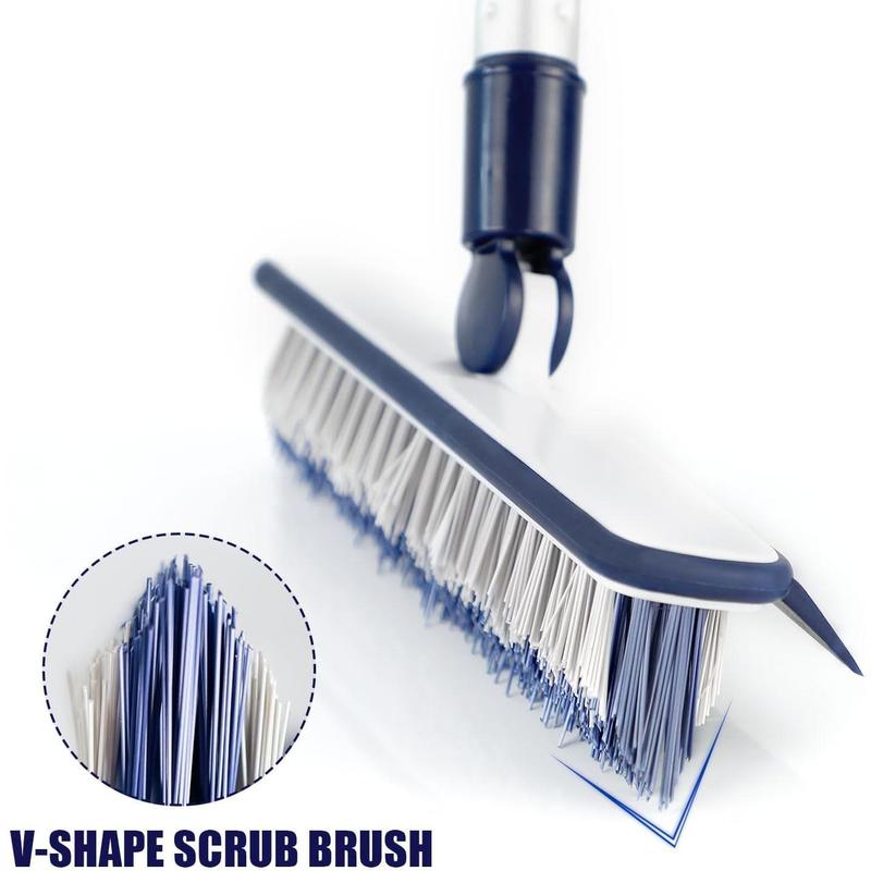 Hli Magic Silicone Broom Sweeper, Multifunction Silicone Broom, Household Squeegee Broom for Floor Cleaning, Bathroom, pet Hair, Blue Dog Broom Brush Set Blue