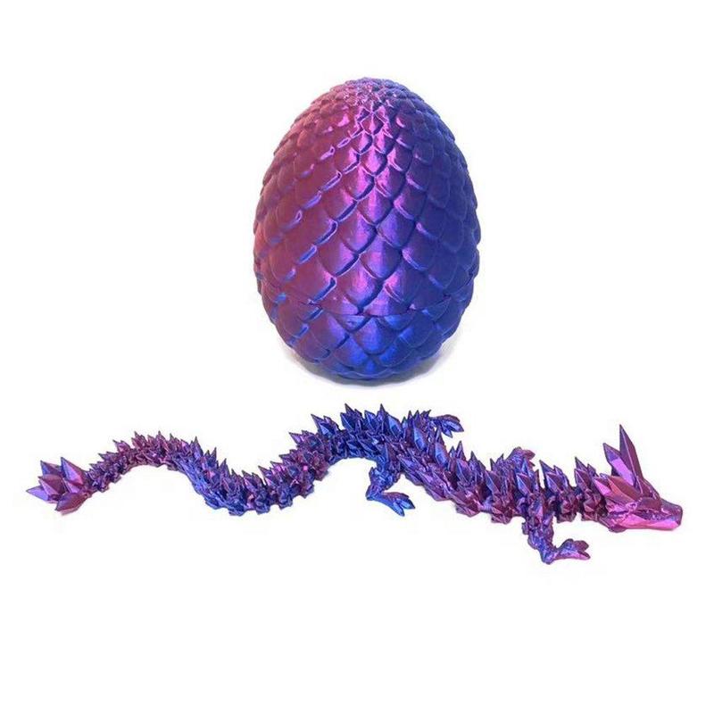 Room Decor 3D Printing Dragon Design Easter Decorations, 1 2 Counts Easter Basket Stuffers Dragon Ornaments with Dragon Egg Set, Summer Decor 2024 Decoration, Halloween Decor