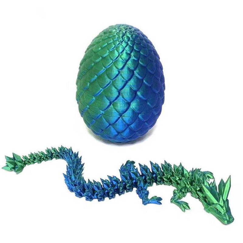 Room Decor 3D Printing Dragon Design Easter Decorations, 1 2 Counts Easter Basket Stuffers Dragon Ornaments with Dragon Egg Set, Summer Decor 2024 Decoration, Halloween Decor