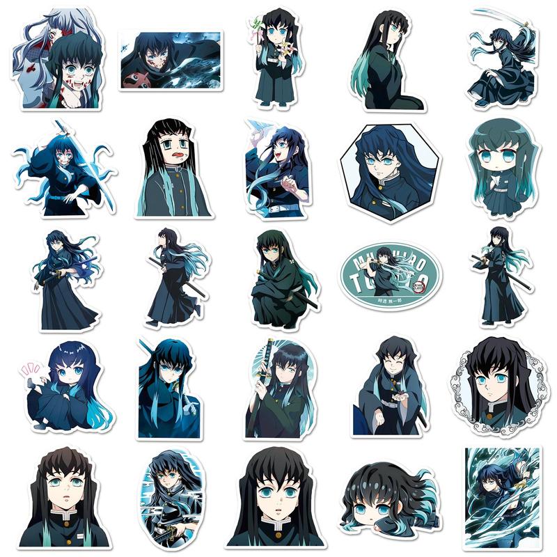 Anime Character Pattern Sticker, 50pcs Waterproof Self Adhesive Decor Paper, Decor Sticker for Gift Greeting Card Water Bottle Laptop Phone