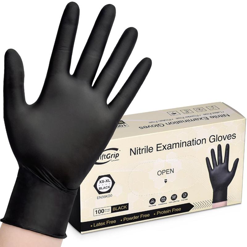 100pc Disposable Nitrile Exam 3-mil Latex Free Medical Cleaning Food-Safe Gloves