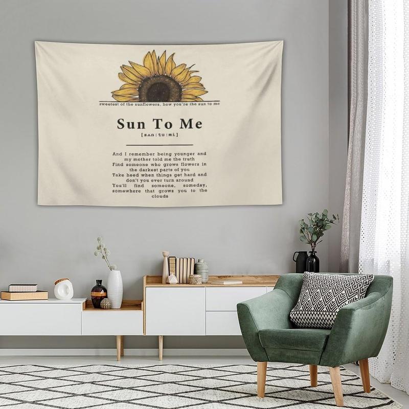 Sun to Me Lyrics Country Music Tapestry 40x60 Inch Posters Wall Hanging Art for Home Bedroom Living Room Dorm Decor Banner Gift