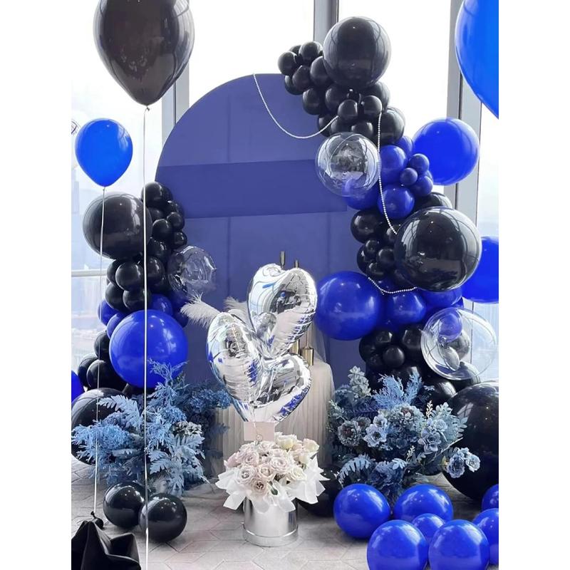 Royal Blue Balloons 12 inch, 50 Pack Royal Blue Latex Party Balloons for Birthday Graduation Baseball Wedding Party Decorations (with Blue Ribbon)