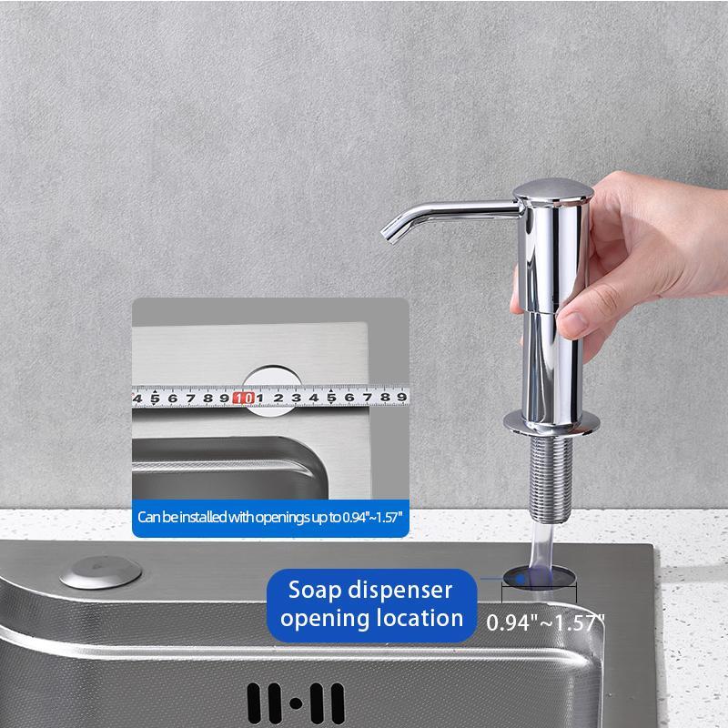 Kitchen Sink Soap Dispenser, 1 Count Soap Dispenser Pump with 37 Inch Extension Tube, Soap Dispenser for Kitchen Sink, Countertop Soap Dispenser Pump