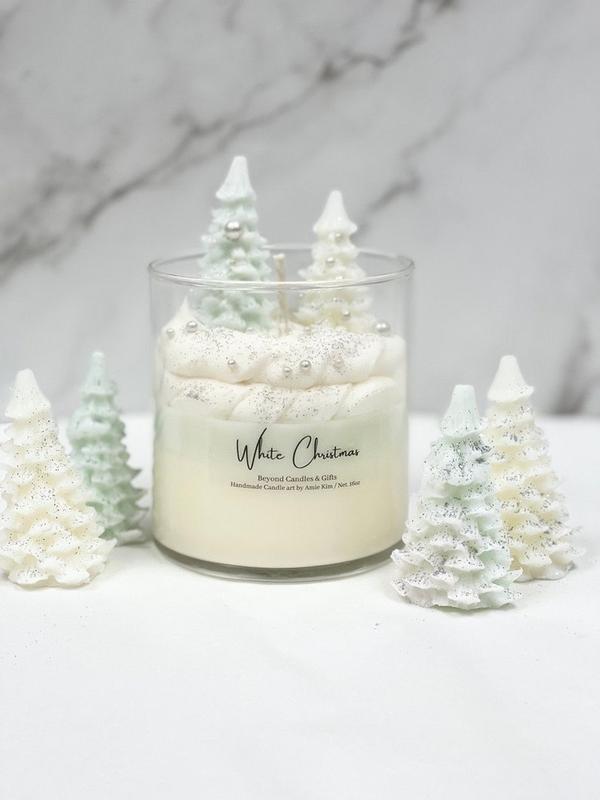 White Christmas Candle (16 oz) Birthday Gift, Gift For Her, Best Gift , Christmas Gift, Soy Candle, Dessert Candle, Christmas Candle