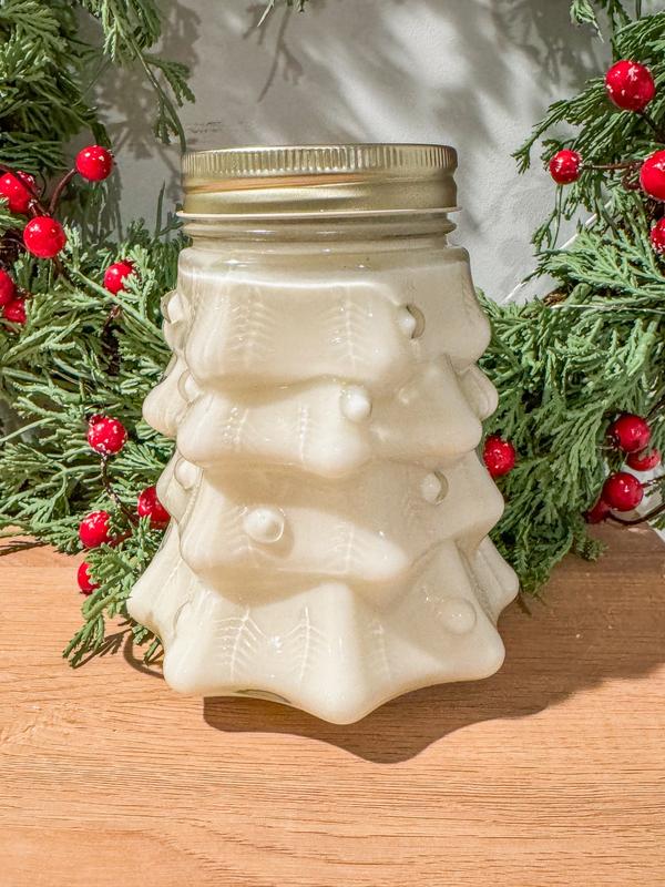 Christmas Tree Soy Mason Jar Candle