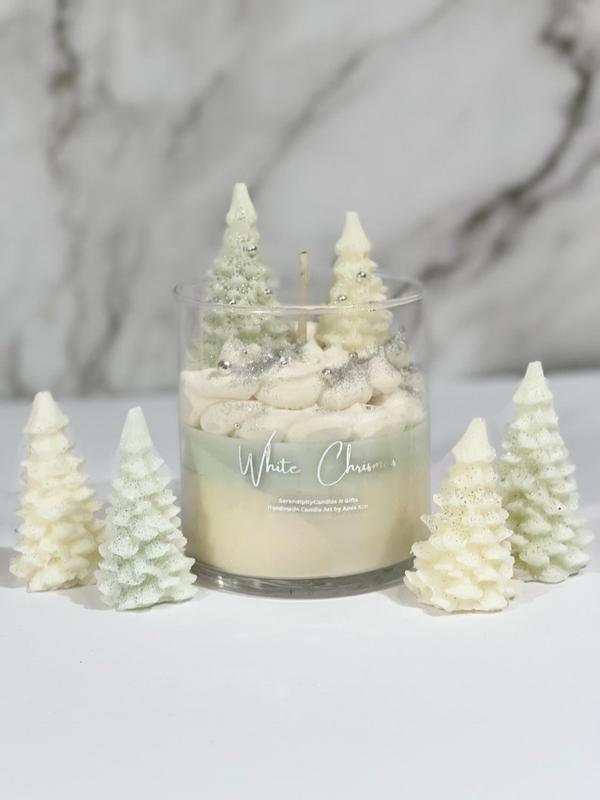 White Christmas Candle (16 oz) Birthday Gift, Gift For Her, Best Gift , Christmas Gift, Soy Candle, Dessert Candle, Christmas Candle